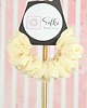 gumki do włosów XS mini mała gumka dla dzieci do włosów jedwab naturalny scrunchie kremowa 1