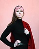 opaski do włosów Elegancka różowa opaska  twist z wełny merynosa 4