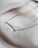 złote naszyjniki 16k Gold Plated Wide Horizontal Bar Necklace 3