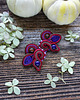 kolczyki soutache Bordowo-fioletowe kolczyki soutache 1