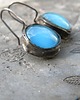 kolczyki wire wrapping Świetlisty niebieski- kolczyki 2