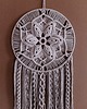 łapacze snów Makrama boho - łapacz snów - mandala flower - szary 2