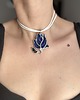 wisiory Naszyjnik z Wisiorkiem delikatny Kwiat  Magnolia Witraż Tiffany 4