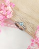 pierścionki srebrne Pierścionek Topaz regulowany stal chirurgiczna handmade 3