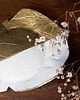 pojemniki na biżuterię Talerzyk dekoracyjny White & Gold Leaf 1