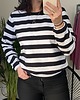 bluza bez kaptura damska Bluza w  czarno-białe PASKI 1
