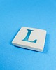magnesy Ceramiczny magnes, niebieska literka L 2