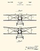 grafiki i ilustracje Rysunek patent samolot lotnictwo vintage prezent 1