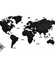 Ozdoby na ścianę Drewniana Mapa Świata z podpisami państw, kolor Heban  L 2