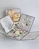 kartki scrapbooking 10 rocznica ślubu, aluminiowe gody, exploding box, kartka 3d 2