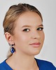 kolczyki szklane Kolczyki krople w szafirowym kolorze Isin e11/12 3