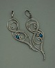 kolczyki wire wrapping Duże kolczyki kwarc niebieski wire wrapping 1