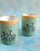kubki Zestaw dwóch ceramicznych kubków dla rowerzysty/handmade 5