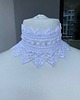 chokery Koronkowy biały choker 4