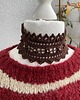 chokery Koronkowy szydełkowy choker w kolorze ciemnej czekolady 1
