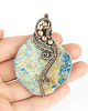 wisiory Koral fossil wisiorek wire wrapping 1