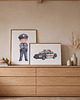 obrazy i plakaty do pokoju dziecięcego POLICJANT I RADIOWÓZ - 2 x plakat dla dzieci 2