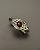 pierścionki - różne Pierścionek regulowany granat wire wrapping 1