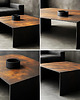 stoliki kawowe Industrialny Stolik Kawowy LOFT Efekt Rdzy Stal Corten Czarny Metal 1