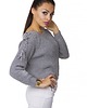 swetry damskie  Sweter - crop ze sznurowaniem 2