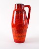 wazony Wazon ceramiczny czerwony, niemiecki design, lata 60, produkcja: West Germany 2