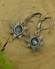 kolczyki wire wrapping Małe kolczyki słoneczka labradoryt wire wrapping 2