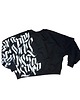 bluza bez kaptura damska Bluza Oversize z Ręcznie Malowaną Kaligrafią Gotycką 1