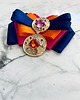 broszki Brosza z Kolekcji COLOR z kryształami zatopionymi w złotych okręgach 5