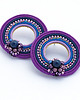 kolczyki soutache Fioletowe koła 2