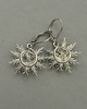 kolczyki wire wrapping Kolczyki słońce kryształ górski wire wrapping słoneczka 1