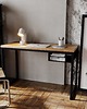 biurka Biurko industrialne loft stal drewno Fiemme czarne 120cm x 50cm dąb 1