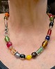 korale Vintage style elegancki naszyjnik ze szkła weneckiego multicolor Prezent lux 1