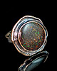 pierścionki srebrne Pierścionek migotliwa planeta- black matrix opal 1