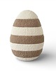 ozdoby wielkanocne Poduszka Jajko Pisanka W Paski Boucle Ecru Beżowa 4
