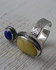 pierścionki - różne bursztyn i lapis lazuli- 6