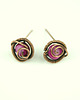 kolczyki wire wrapping Kolczyki sztyfty z masą perłową 4