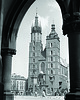fotografia Plakat Vintage Prostokąt - Kościół Mariacki widziany z Sukiennic 1
