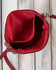 saszetka nerka Mała torebka damska skórzana kopertówka na ramię czerwona 4