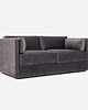 sofy i szezlongi Sofa HAGA szary welur, skandynawski design 1