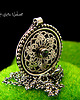wisiory Naszyjnik Mandala - Srebro Topaz London Blue 2