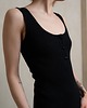 sukienki midi damskie Bawełniana prążkowana sukienka, CELINA DEEP BLACK 5