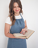 fartuchy kuchenne Lniany fartuszek classic DUSTY BLUE 5