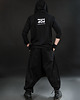 t-shirt damskie Czarny longsleeve z kapturem i nadrukiem ERROR 404 4