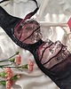 biustonosze damskie Biustonosz Dark Rose balkonetka- bordowy haft 1