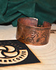 bransoletki - inne Bransoleta handmade miedź grawer 3