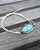 bransoletki wire wrapping Larimar na lato  - bransoletka sznurkowa 2
