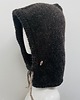 czapki damskie Balaclava kominiarka kaptur czapka 100% alpaka ręczna robota antracyt 4