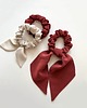 gumki do włosów Bordowa Scrunchie Wilma z odwiązywaną szarfą 1