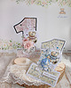 kartki scrapbooking Kartka cyferka na roczek "VintageGirl" GOTOWA 3