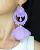 kolczyki soutache Liliowe kolczyki soutache z kwiatami 2